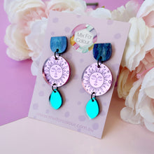 Load image into Gallery viewer, Moonface Acrylic Dangle Earrings

