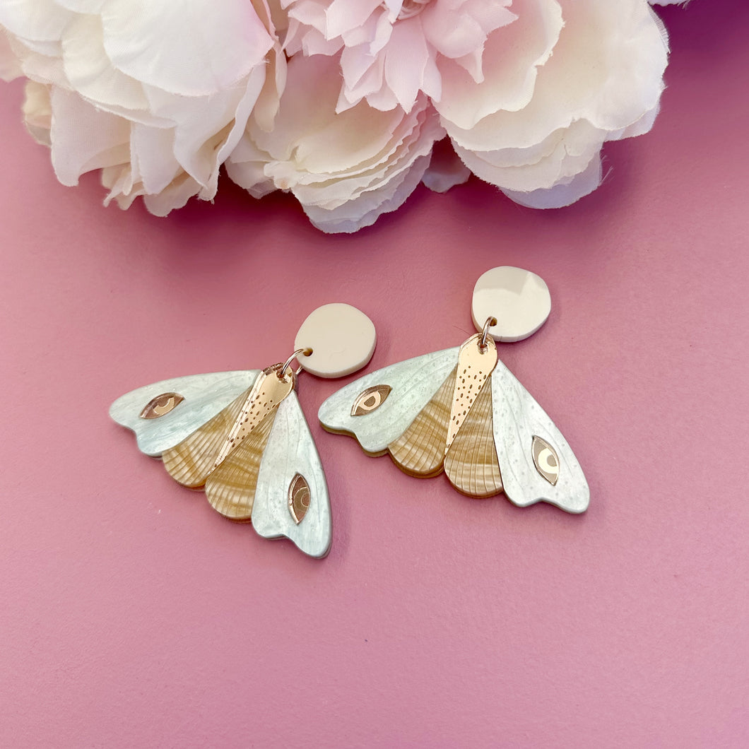 ~ Moth Dangle Earrings