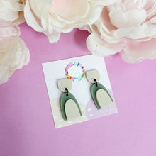 Load image into Gallery viewer, Double Arch Midi Acrylic Dangle Earrings
