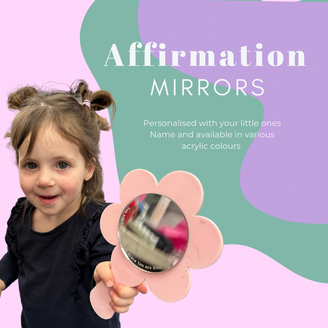 Personalised Affirmation Flower Mirror