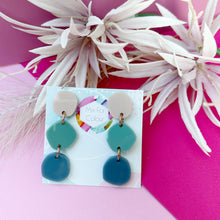 Load image into Gallery viewer, ~ Abstract Vibe Colour Drop Handmade Dangle Acrylic Earrings

