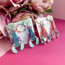 Load image into Gallery viewer, ~ Lobster Dangle Earrings

