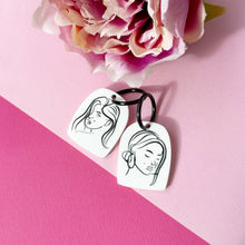 Load image into Gallery viewer, Empowerment Collection Acrylic Handmade Earrings and Keyring
