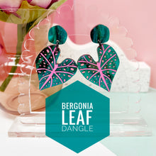 Load image into Gallery viewer, ~ Bergonia Leaf Dangle Earrings
