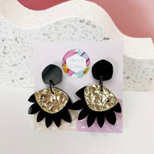 Load image into Gallery viewer, ~ Abstract Pop Dangle Earrings in Gold
