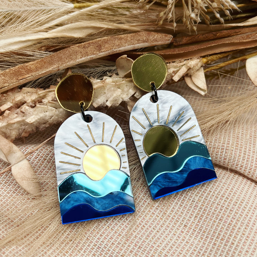 ~ Sunset Wave Earrings