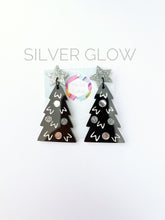 Load image into Gallery viewer, ~ Christmas Tree Party Dangles- Silver Glow
