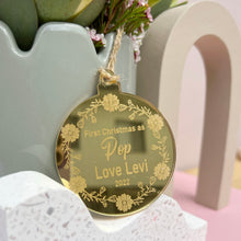Load image into Gallery viewer, First Christmas Personalised Bauble Ornaments- Grandparent Editions
