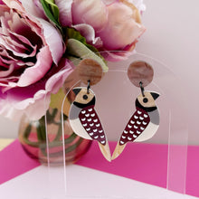 Load image into Gallery viewer, ~ Native Finch Dangle Acrylic Earrings
