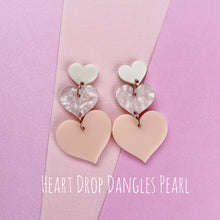 Load image into Gallery viewer, ~ Heart Drop Dangle Earrings
