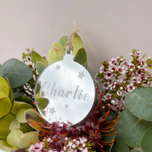 Load image into Gallery viewer, Starry night Christmas Personalised Bauble Ornaments- Mirror Edit

