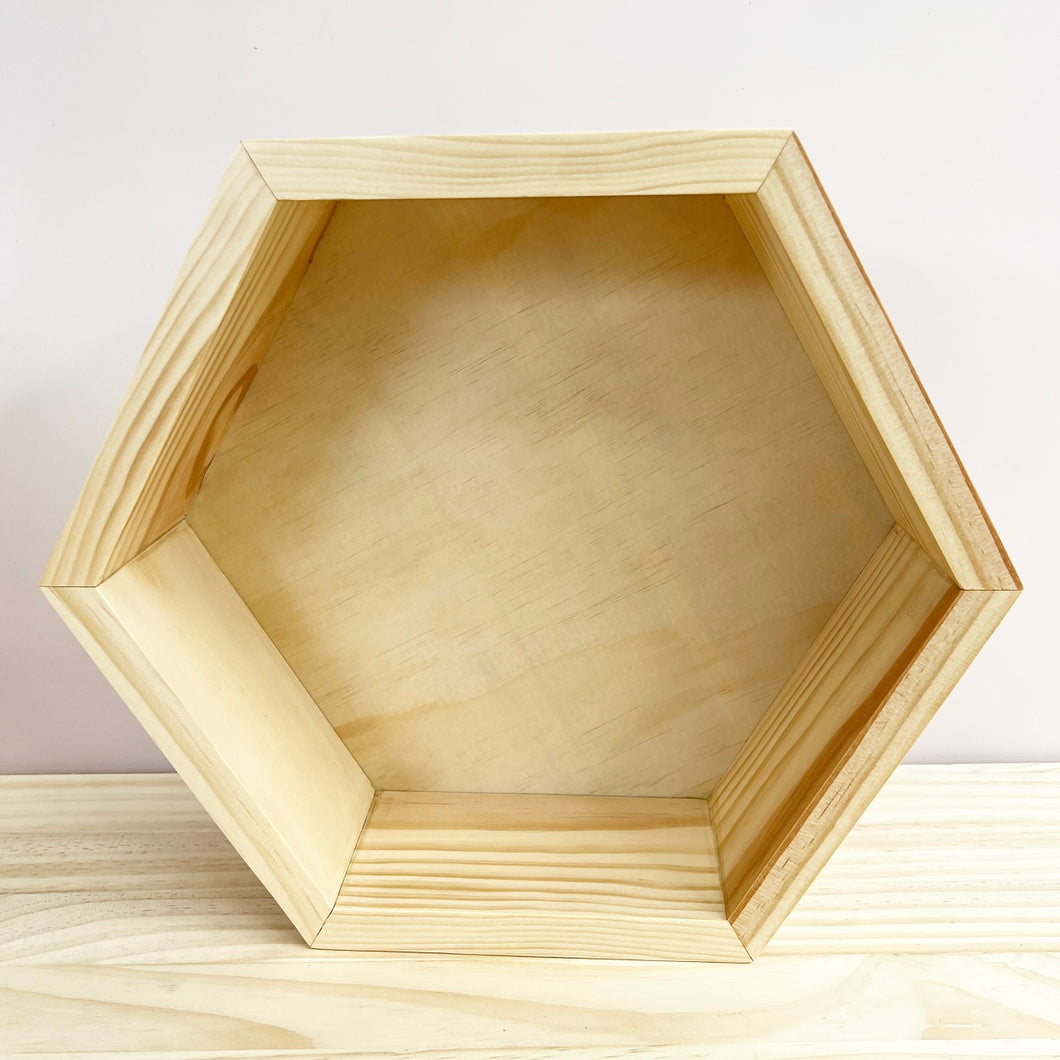 Hexagon Timber Display Nook