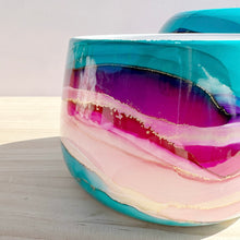 Load image into Gallery viewer, ‘Luna’ Handpainted Alcohol Ink Pot Planter
