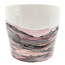 Load image into Gallery viewer, ‘Ripple Pot&#39; in Pink, Charcoal and Gold
