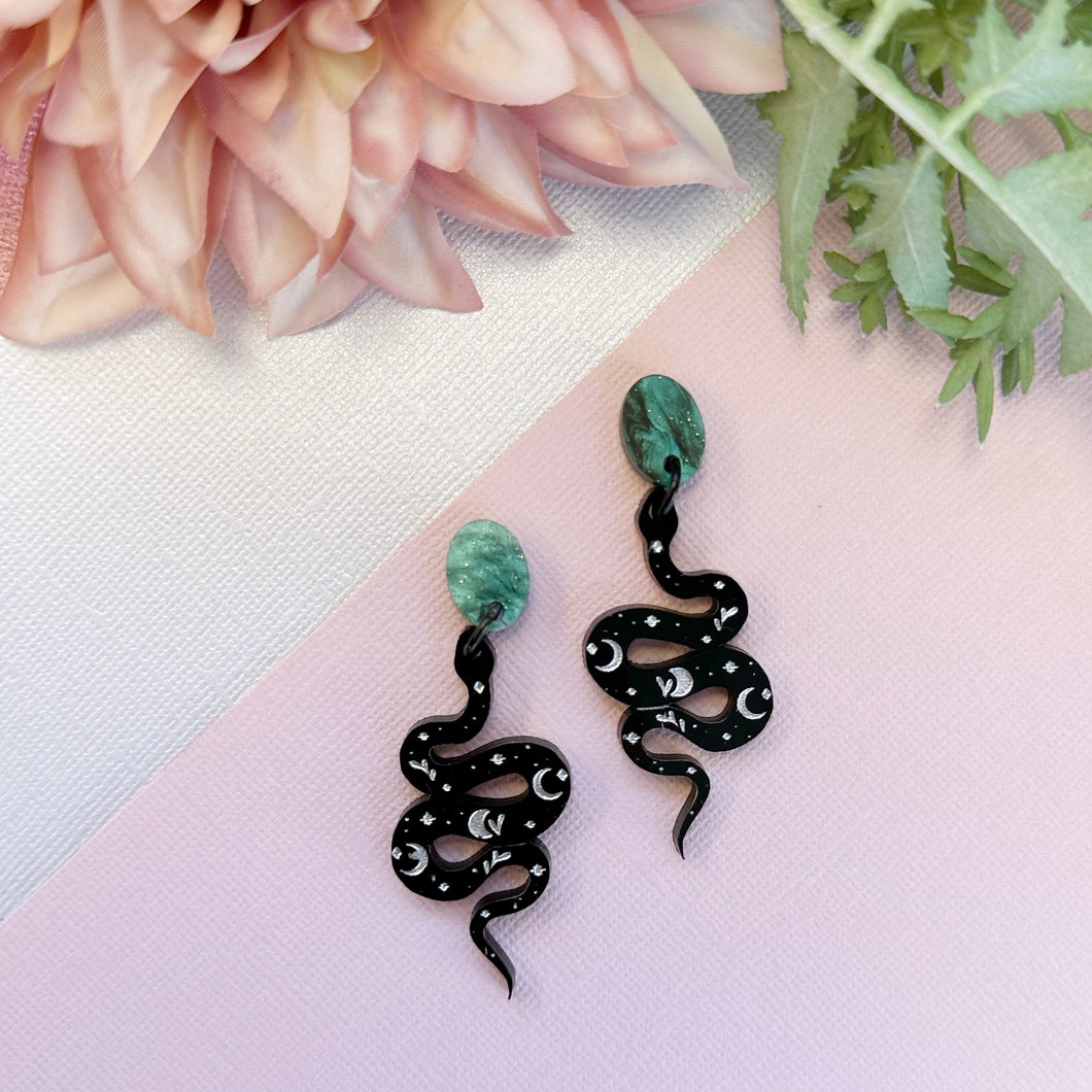 ~ Snake Dangle Earrings