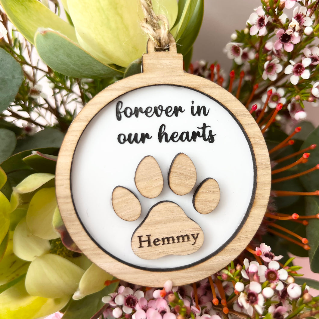 Family Pet Personalised Bauble Ornament