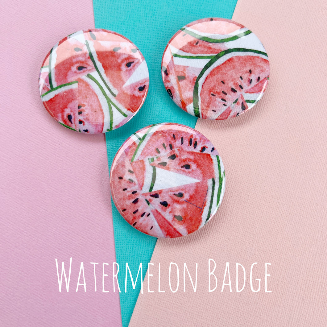 Blue Bird Watermelon Badge
