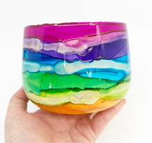 Load image into Gallery viewer, ‘ Bright Rainbow ’ Alcohol Ink Pot
